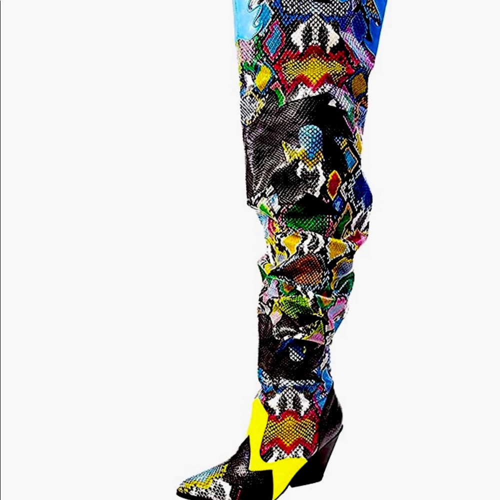 Cape Robbin Hilda over the knee western cowgirl boots with chunky block heel